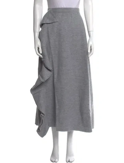 Pre-owned Ulla Johnson Wool Midi Length Skirt In Gray