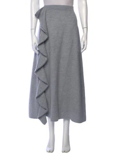 Pre-owned Ulla Johnson Wool Midi Length Skirt In Gray