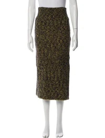 Pre-owned Ulla Johnson Wool Midi Length Skirt In Yellow