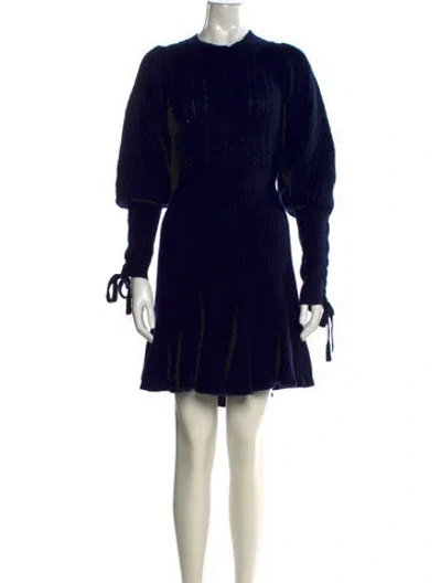 Pre-owned Ulla Johnson Wool Mini Dress In Blue