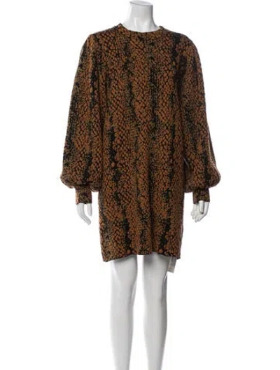 Pre-owned Ulla Johnson Wool Mini Dress In Brown