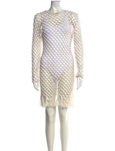 Pre-owned Ulla Johnson Wool Mini Dress In Neutral