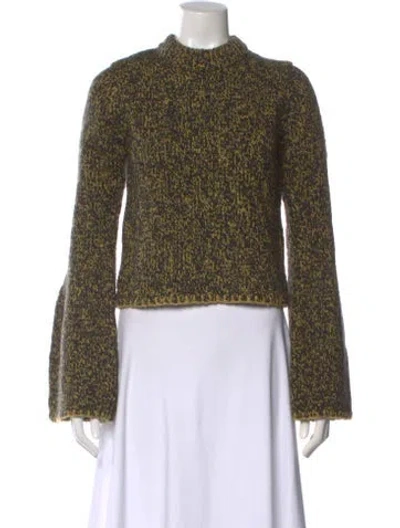 Pre-owned Ulla Johnson Wool Mock Neck Sweater In Green