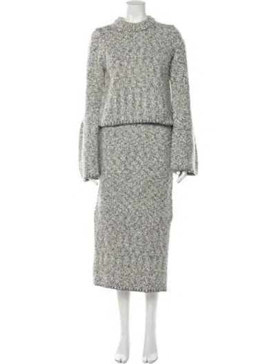 Pre-owned Ulla Johnson Wool Patterned Skirt Set In Grey