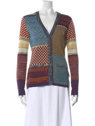 Pre-owned Ulla Johnson Wool Patterned Sweater In Blue