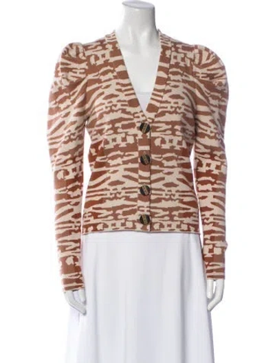 Pre-owned Ulla Johnson Wool Printed Blazer In Neutral