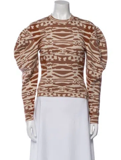 Pre-owned Ulla Johnson Wool Printed Sweater In Neutral