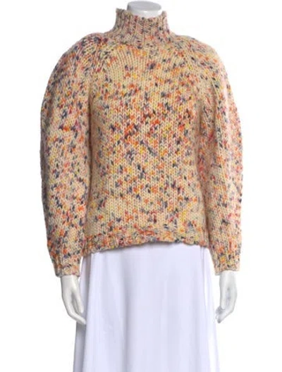 Pre-owned Ulla Johnson Wool Printed Sweater In Neutral