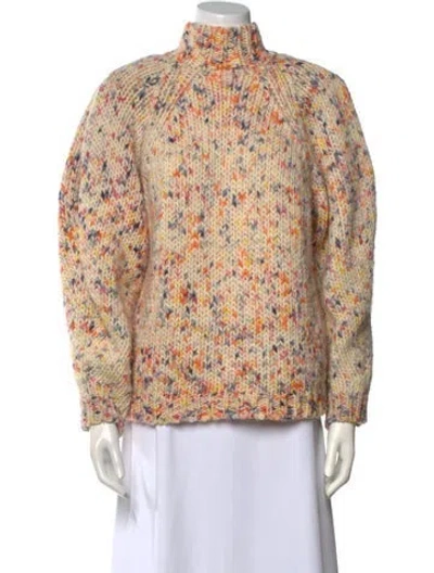 Pre-owned Ulla Johnson Wool Printed Sweater In Orange