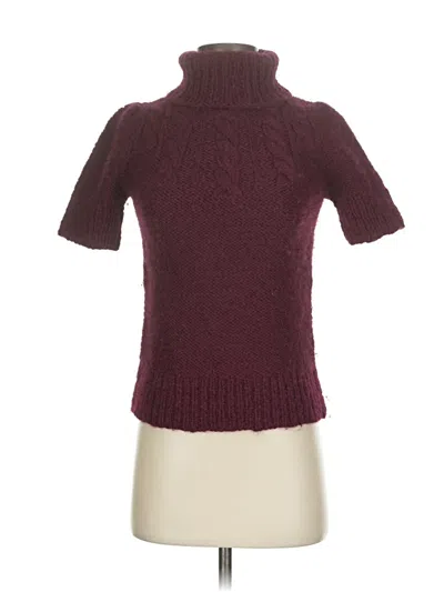 Pre-owned Ulla Johnson Wool Pullover Sweater In Burgundy