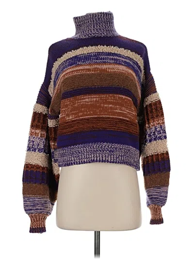 Pre-owned Ulla Johnson Wool Pullover Sweater In Purple