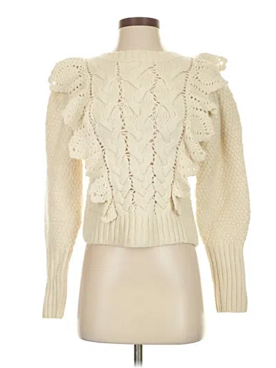 Pre-owned Ulla Johnson Wool Pullover Sweater In White