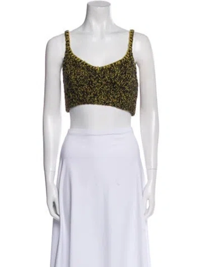 Pre-owned Ulla Johnson Wool Scoop Neck Sweater In Yellow