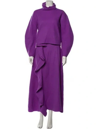 Pre-owned Ulla Johnson Wool Skirt Set W/ Tags In Purple