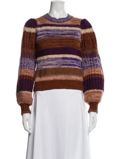 Pre-owned Ulla Johnson Wool Striped Sweater In Multi