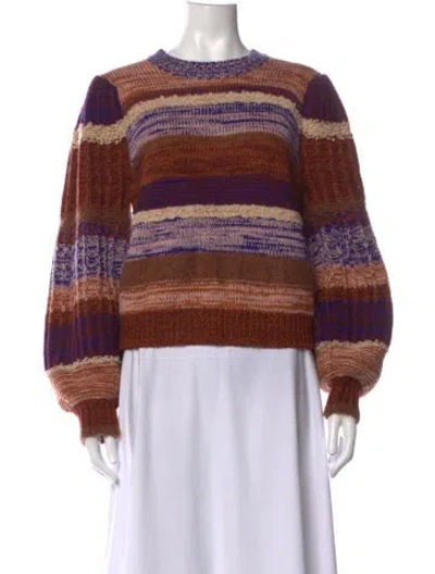 Pre-owned Ulla Johnson Wool Striped Sweater In Multicolor