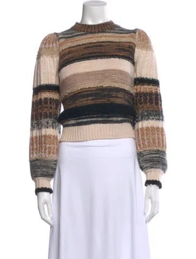 Pre-owned Ulla Johnson Wool Striped Sweater In Neutral