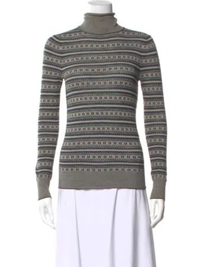 Pre-owned Ulla Johnson Wool Striped Sweater In Neutral