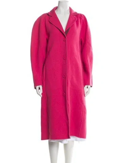 Pre-owned Ulla Johnson Wool Trench Coat In Pink