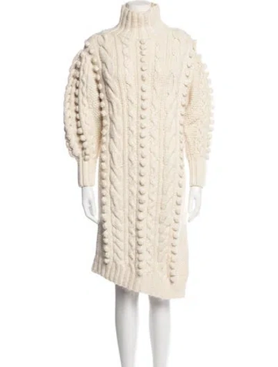 Pre-owned Ulla Johnson Wool Turtleneck Sweater In Neutrals/white