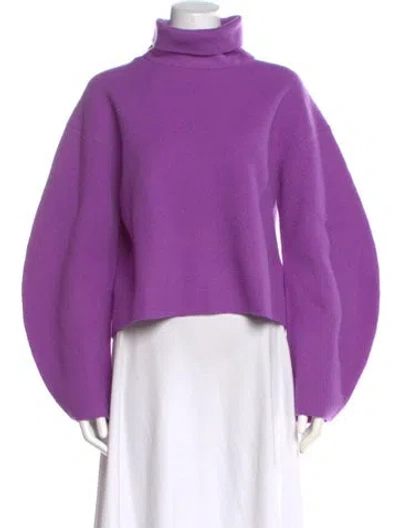 Pre-owned Ulla Johnson Wool Turtleneck Sweater In Purple