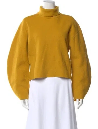 Pre-owned Ulla Johnson Wool Turtleneck Sweater In Yellow