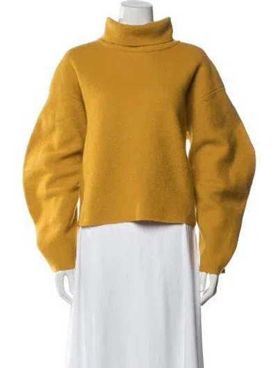 Pre-owned Ulla Johnson Wool Turtleneck Sweater In Yellow