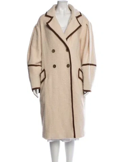 Pre-owned Ulla Johnson Wool Tweed Pattern Coat In Neutral