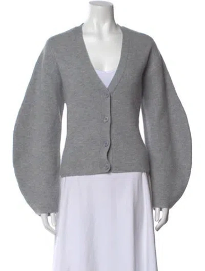 Pre-owned Ulla Johnson Wool V-neck Sweater In Gray