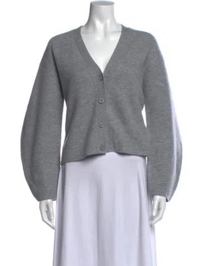 Pre-owned Ulla Johnson Wool V-neck Sweater In Grey