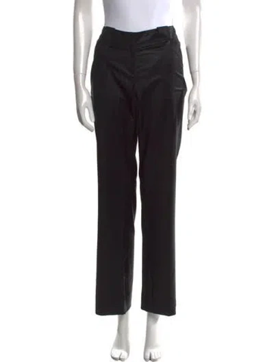 Pre-owned Ulla Johnson Wool Wide Leg Pants In Black