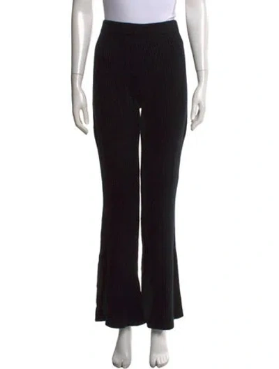 Pre-owned Ulla Johnson Wool Wide Leg Pants In Black