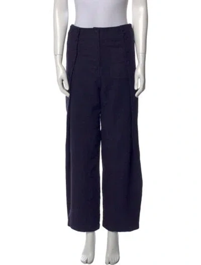 Pre-owned Ulla Johnson Wool Wide Leg Pants In Multi