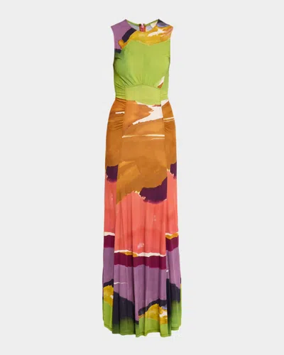 Ulla Johnson X Helen Frankenthaler Lana Sleeveless Jersey Maxi Dress In Multi