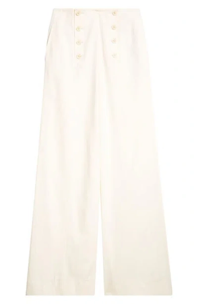 ULLA JOHNSON ULLA JOHNSON YALENA COTTON BLEND WIDE LEG SAILOR PANTS