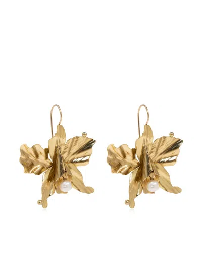 Ulla Johnson Floral Earrings In Yellow