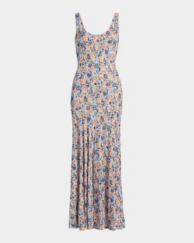 Ulla Johnson Yasna Floral Jersey Sleeveless Maxi Dress In Multi