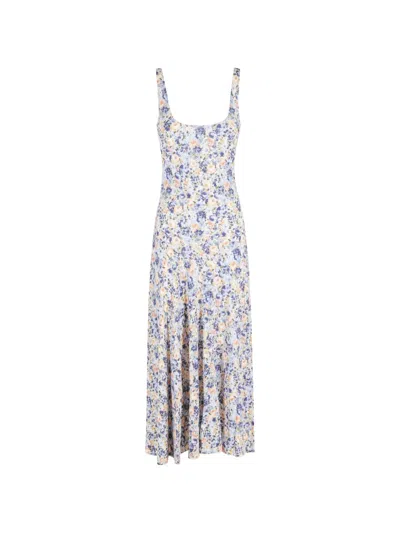 Ulla Johnson Yasna Floral-print Sleeveless Maxi Dress In Blue