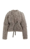 Ulla Johnson Yulia Reversible Shearling-leather Jacket In Grey