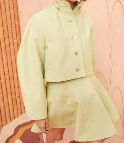 Ulla Johnson Yves Jacket In Pistachio In Yellow