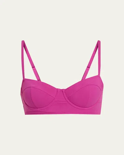 Ulla Johnson Zahara Balconette Bikini Top In Plum