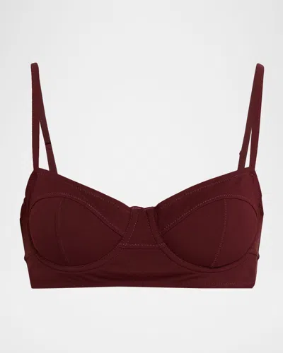 Ulla Johnson Zahara Balconette Bikini Top In Red