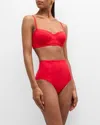 Ulla Johnson Zahara Balconette Bikini Top In Scarlet