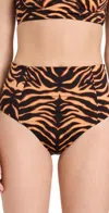 Ulla Johnson Zahara Tiger-print Bikini Briefs In Tigre