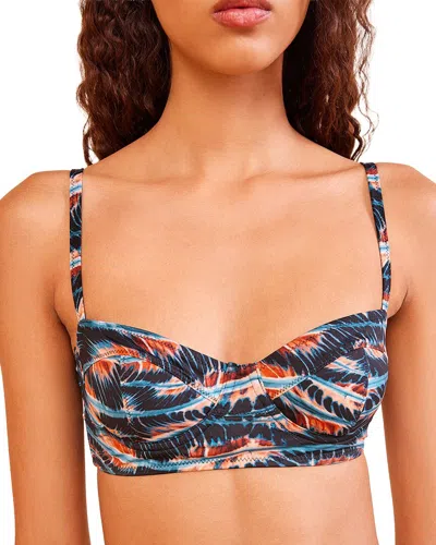 Ulla Johnson Zahara Bikini Top In Blue