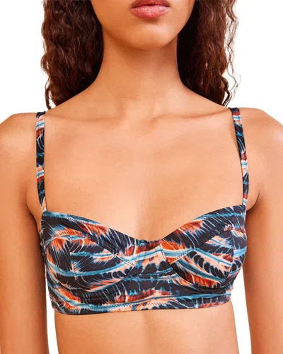 Ulla Johnson Zahara Bikini Top In Blue
