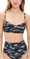 Ulla Johnson Zahara Bikini Top Lazuli In Lazuli