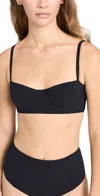 Ulla Johnson Zahara Bikini Top Noir S In Noir