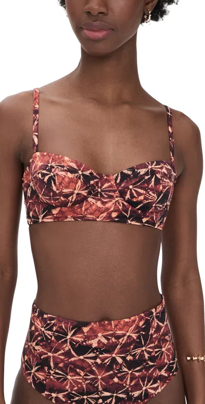 Ulla Johnson Zahara Bikini Top Sumac In Brown