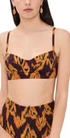 Ulla Johnson Zahara Bikini Top Terra In Brown